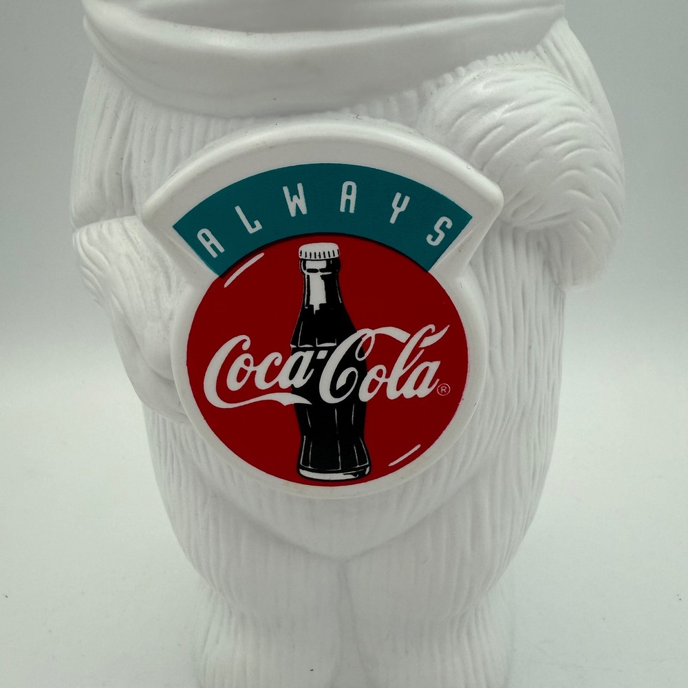 Coca Cola Polar Bear‎ Plastic Cup with Straw Always Coke Vintage 1990s Canada - Picture 3 of 6